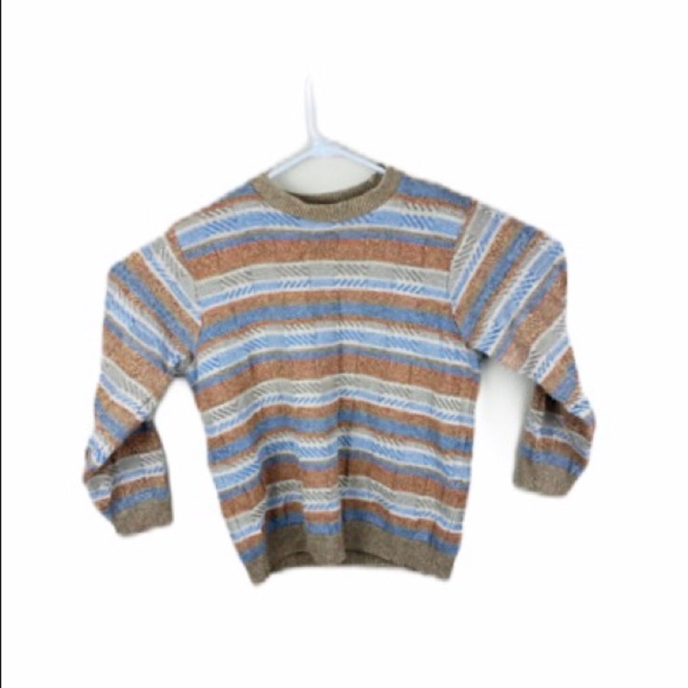 Joseph & Feiss Orange/Blue/Tan Crewneck Sweater (Unisex)